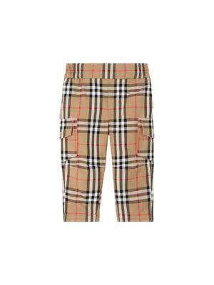 Burberry Kids Vintage Check cotton cargo trousers - Neutrals