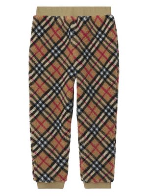 Burberry Kids Vintage Check faux-shearling trousers - Neutrals