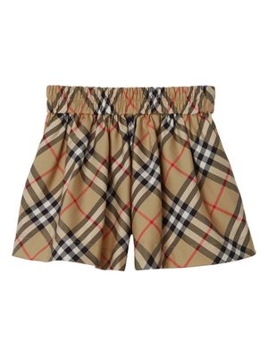 Burberry Kids Vintage Check jersey shorts - Brown