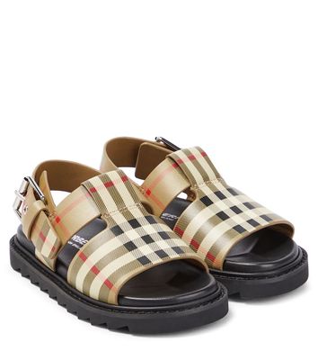 Burberry Kids Vintage Check leather sandals