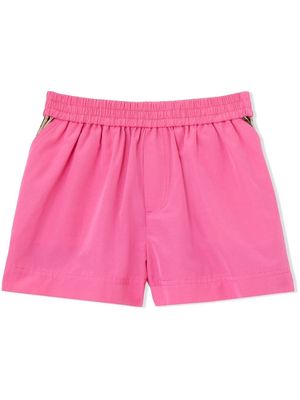 Burberry Kids Vintage Check-panel track shorts - Pink