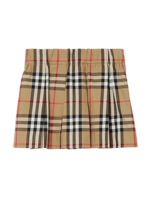 Burberry Kids Vintage check-pattern cotton skirt - Neutrals
