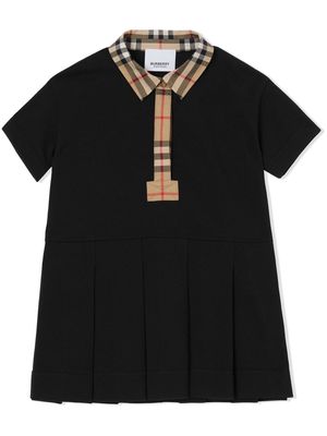 Burberry Kids Vintage Check piqué dress - Black
