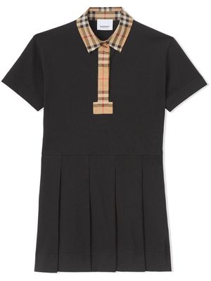 Burberry Kids Vintage Check polo dress - Black