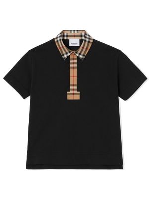 Burberry Kids Vintage Check polo shirt - Black