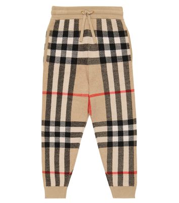 Burberry Kids Vintage Check wool-blend sweatpants