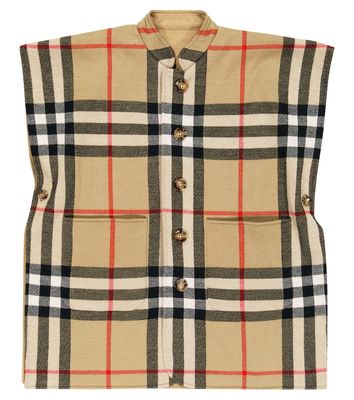 Burberry Kids Vintage Check wool reversible vest