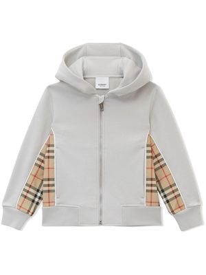 Burberry Kids Vintage Check zip-front hoodie - Grey