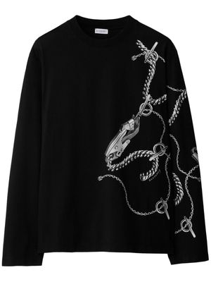 Burberry Knight Hardware cotton sweatshirt - Black