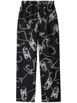 Burberry Knight Hardware silk trousers - Black