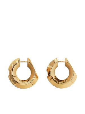 Burberry large Hollow hoop earrings - Gold