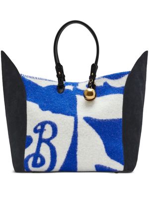 Burberry large Shield tote bag - Blue