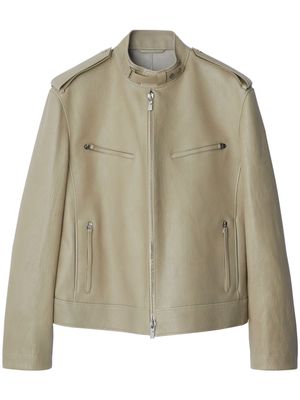 Burberry leather jacket - Neutrals