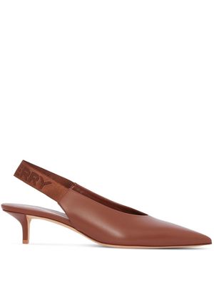 Burberry leather slingback pumps - Brown