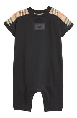 burberry Lennox Horseferry Cotton Jersey Romper in Black