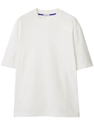 Burberry logo-appliqué cotton T-shirt - White