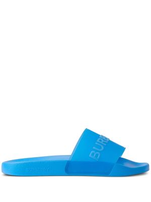 Burberry logo-detail open-toe slides - Blue