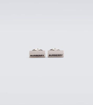 Burberry Logo palladium-plated cufflinks