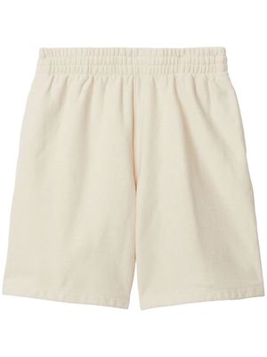Burberry logo-patch cotton shorts - Neutrals