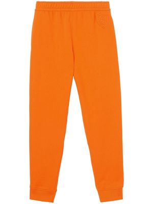 Burberry logo patch cotton track pants - Orange