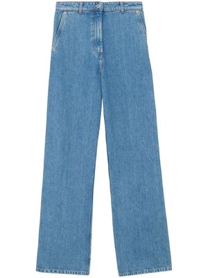 Burberry logo-patch flared jeans - Blue