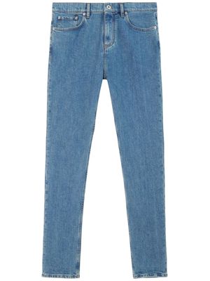 Burberry logo-patch mid-rise straight-leg jeans - Blue