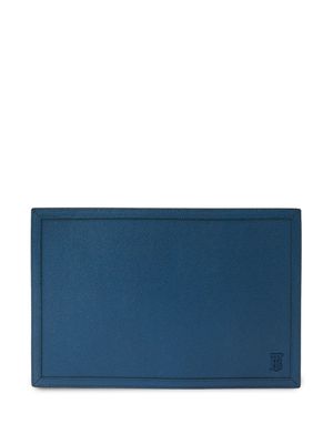 Burberry logo-plaque calf-leather wallet - Blue