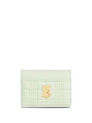 Burberry logo-plaque stitch-detail cardholder - Green