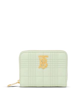 Burberry logo-plaque zip-fastening purse - Green