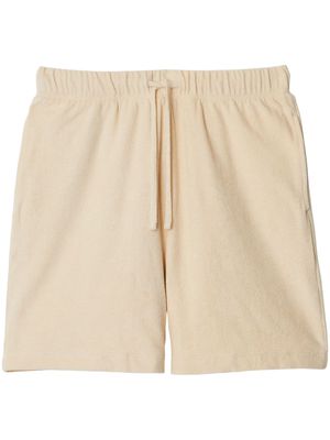 Burberry logo-print cotton shorts - Neutrals