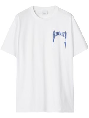 Burberry logo print cotton T-shirt - White