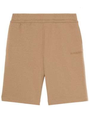 Burberry logo-print cotton track shorts - Neutrals