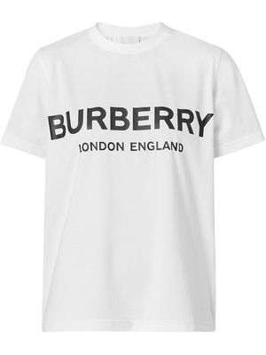 Burberry logo-print crew-neck T-shirt - White