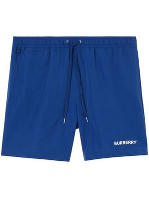 Burberry logo-print drawstring swim shorts - Blue