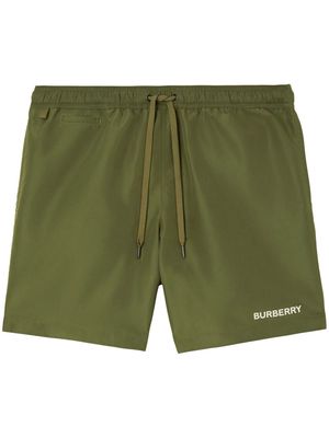 Burberry logo-print swim shorts - Green