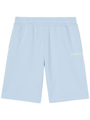 Burberry logo-print track shorts - Blue