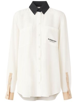 Burberry long-sleeve button-fastening shirt - White