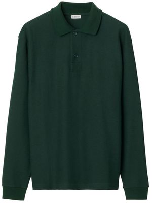 Burberry long-sleeve cotton polo shirt - Green