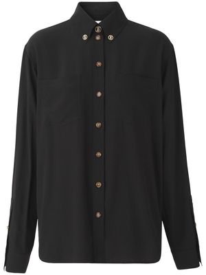 Burberry long-sleeve silk shirt - Black