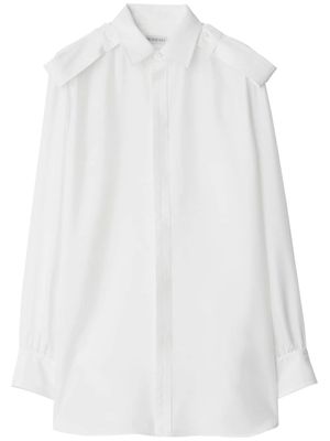 Burberry long-sleeve silk shirt - White