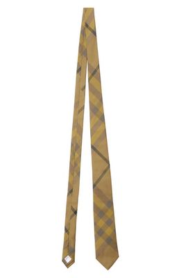 burberry Manston Check Silk Tie in Cedar Ip Check