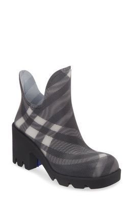 burberry Marsh Textured Ankle Boot in Black Ip Chk at Nordstrom, Size 5Us