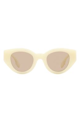 burberry Meadow 47mm Phantos Sunglasses in Milky Ivory