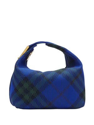 Burberry medium Peg check-pattern shoulder bag - Blue