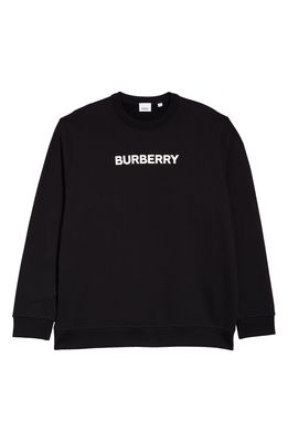 Burberry Men's Burlow Logo Crewneck Sweatshirt in Black
