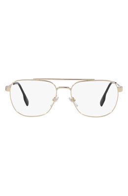 burberry Michael 55mm Square Optical Glasses in Lite Gold