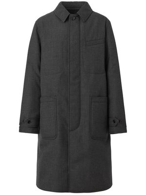 Burberry micro-check wool car coat - Grey