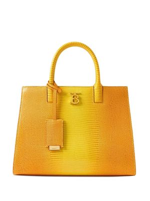 Burberry mini Frances lizard skin-embossed tote - Yellow
