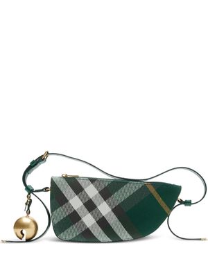 Burberry mini Shield checked crossbody bag - Green