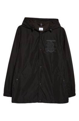 burberry Monogram EKD Hooded Jacket in Black